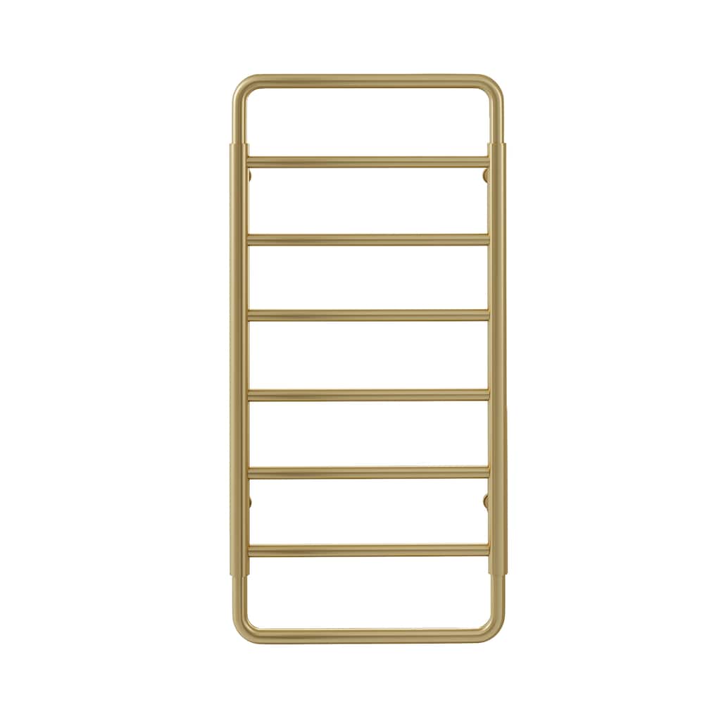 Ivy 8-Bar Electric Towel Warmer In Brushed Gold - 19.69" x 40.94" x 4.45"