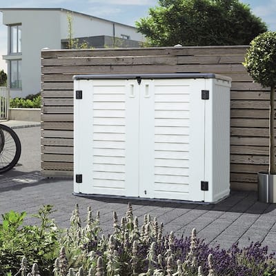Outdoor 4 ft. 2 in. W x 2 ft. 5 in. D Horizontal Storage Shed