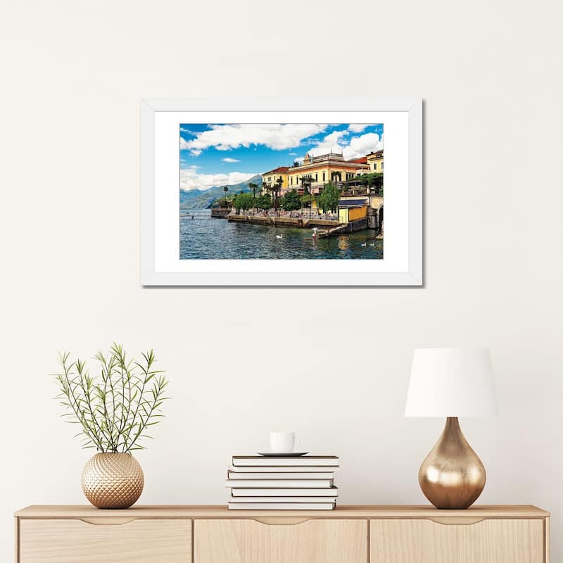 iCanvas "Lakeshore View With A Hotel, Grand Hotel Villa Serbelloni, Bellagio, Lake Como, Italy" by George Oze PFA