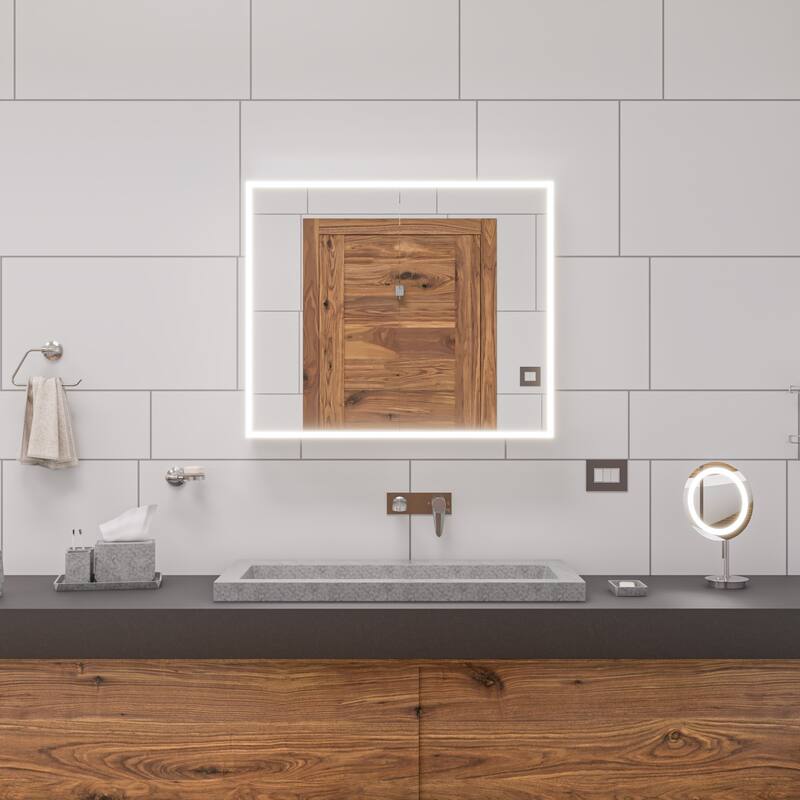 ALFI brand 40" Solid Concrete Gray Matte Trough Sink for the Bathroom