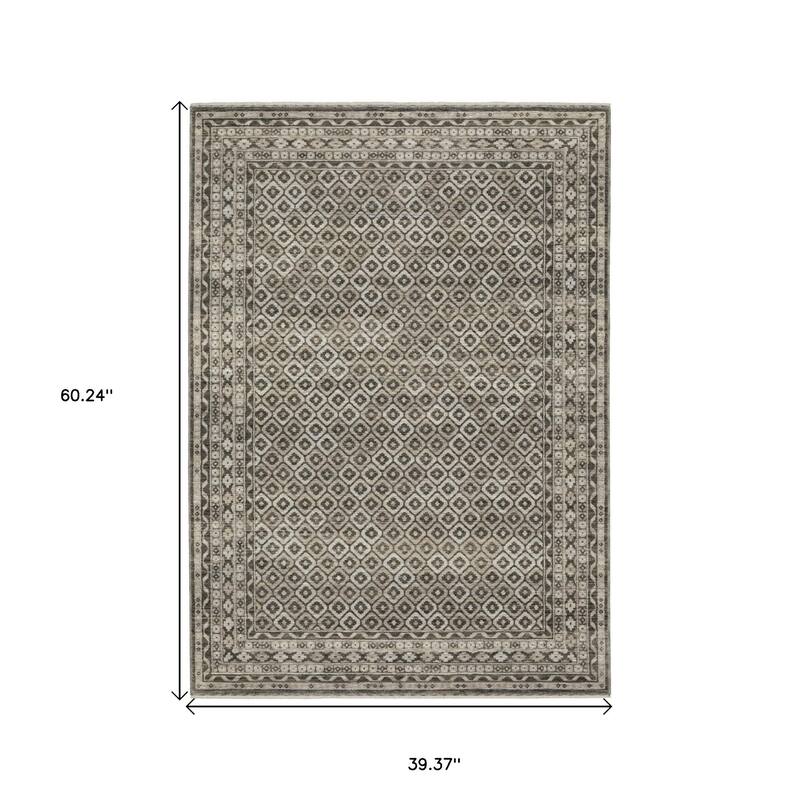 HomeRootsDiamond Traditional Rectangle Area Rug