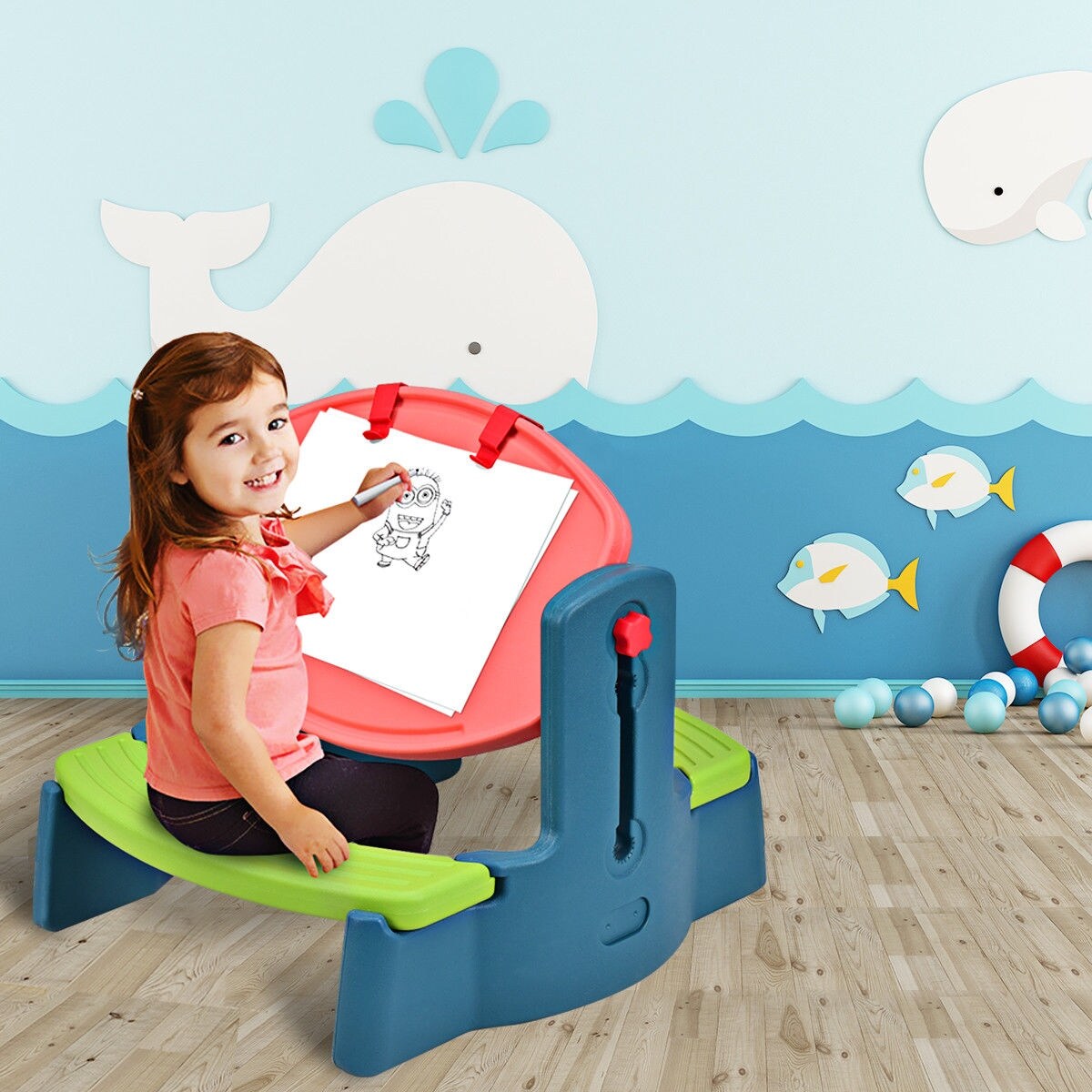 children's drawing table and chairs