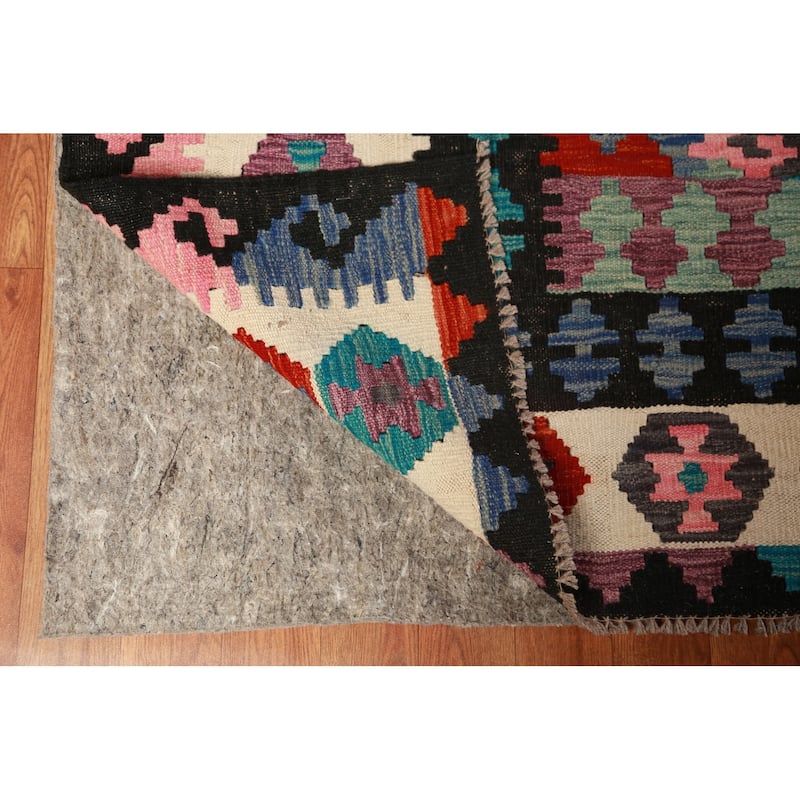 Kilim Oriental Area Rug Flatweave Multi-Color Bedroom Wool Carpet - 8'4"x 11'9"