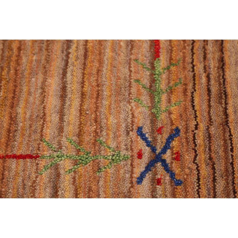 ECARPETGALLERY Hand Loomed Kashkuli Gabbeh Tan Wool Rug - 3'11 x 5'8