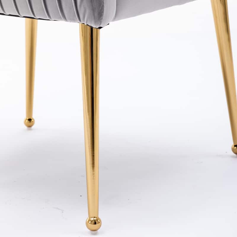 SEYNAR Mid Century Velvet Accent Dining Chair Set of 2 with Rear Handle