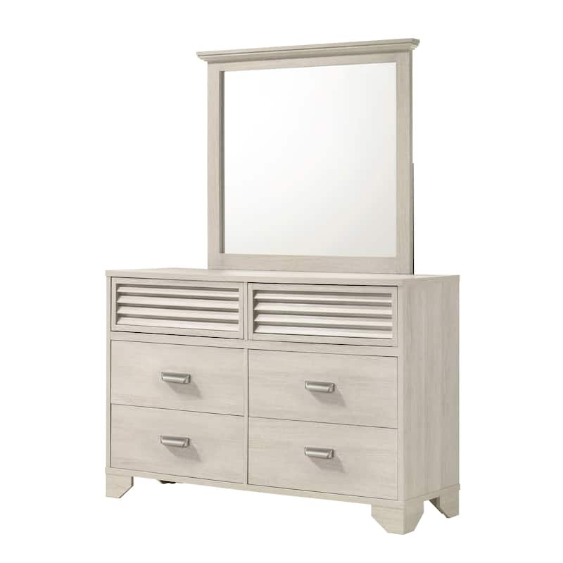 Vanni 6 Piece White Panel Bedroom Set
