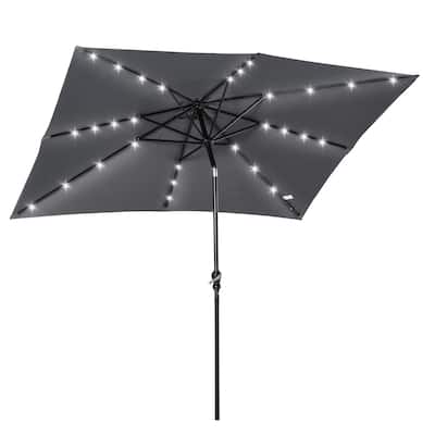 Versatile Outdoor Umbrella with LED Lights and Adjustable Features for Relaxation