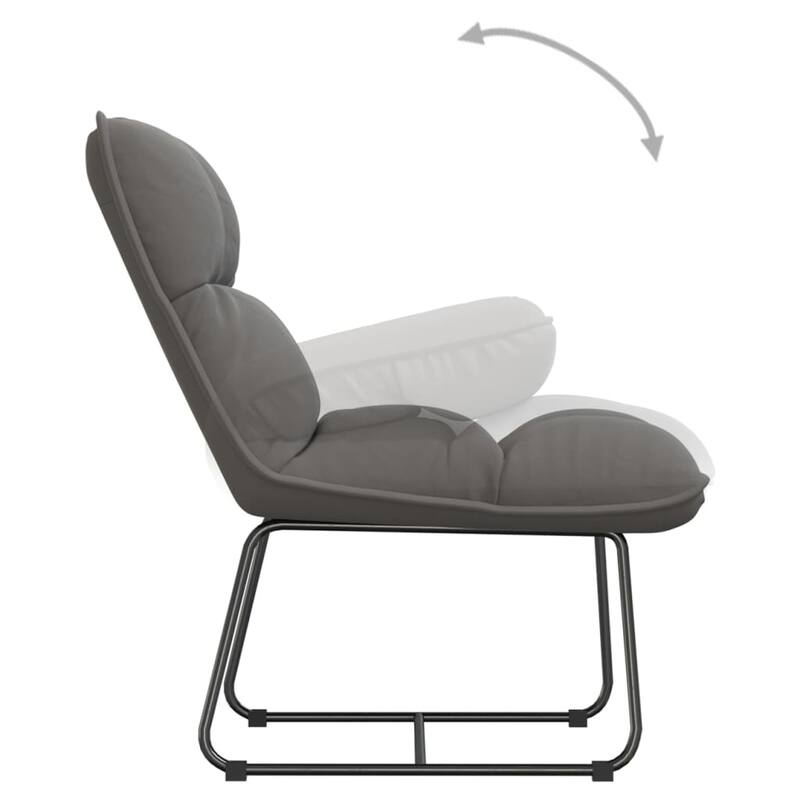 vidaXL Lounge Chair Padded Lounge Seat Accent Chair with Metal Frame Velvet