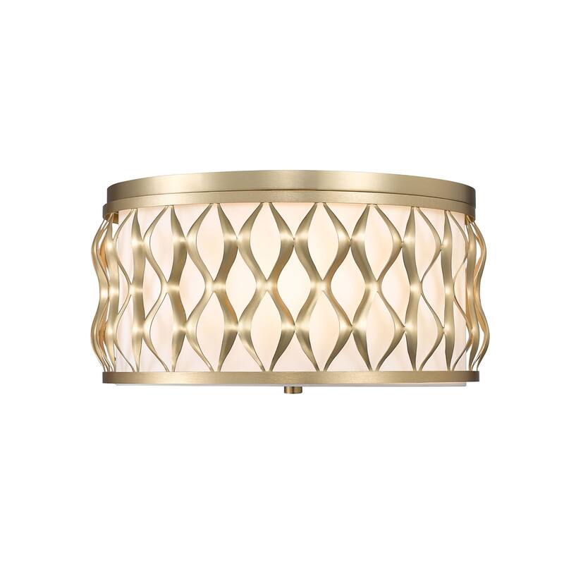 Z-Lite 1948F16 Harden 4 Light 17" Wide Flush Mount Drum Ceiling - Modern Gold