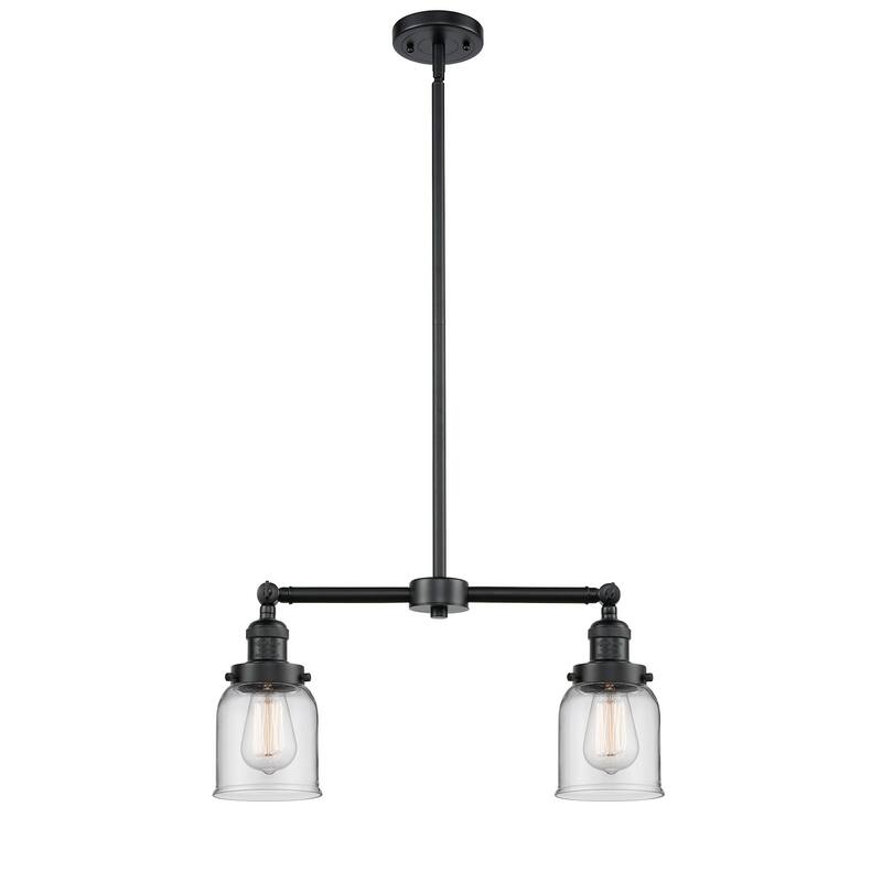 Innovations Lighting Small Bell 2 Light 21" Wide Linear Chandelier