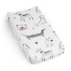 preview thumbnail 1 of 4, Sweet Jojo Designs Dog Boy Girl Unisex/Gender Neutral Changing Pad Cover Sheet Grey Taupe Blue Modern Puppy Pet Watercolor Paw