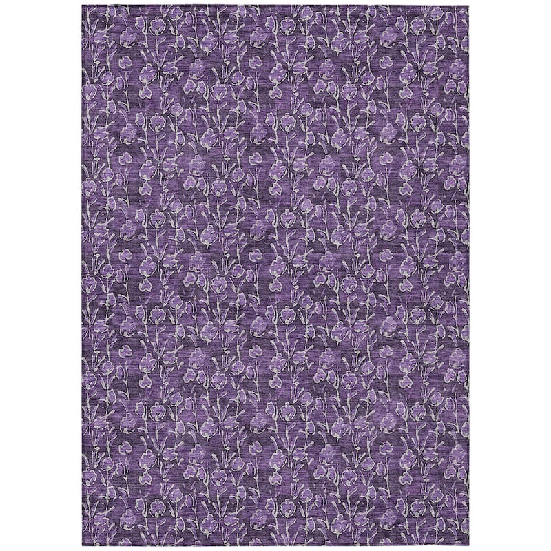 HomeRoots Floral Transitional Rectangle Outdoor Rug