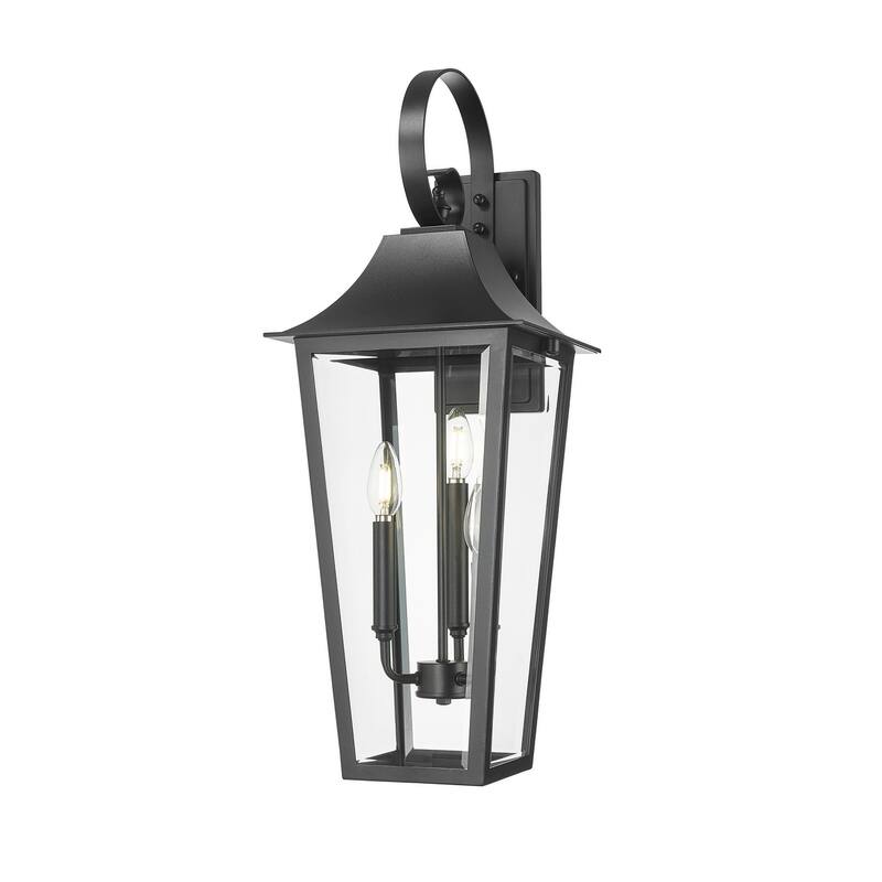 Z-Lite 5008B Gannon 3 Light 28" Tall Marine Grade Outdoor Wall Sconce - Black