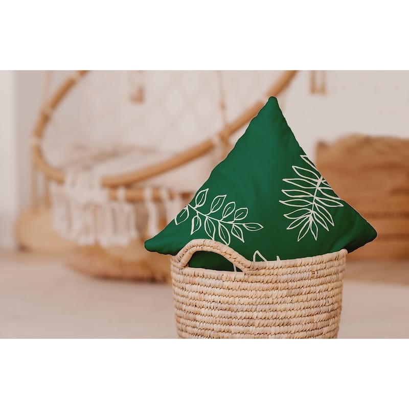 Fern Leaves Decorative Indoor Pillow