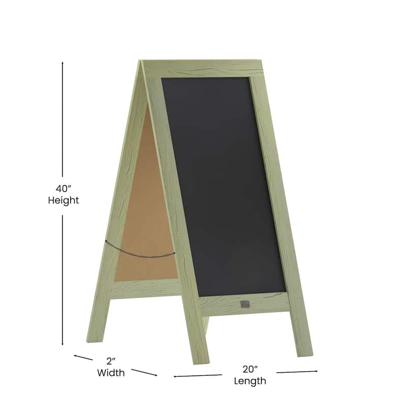 Wood A-Frame Magnetic Chalkboard Set-Markers, Stencils, and Magnets