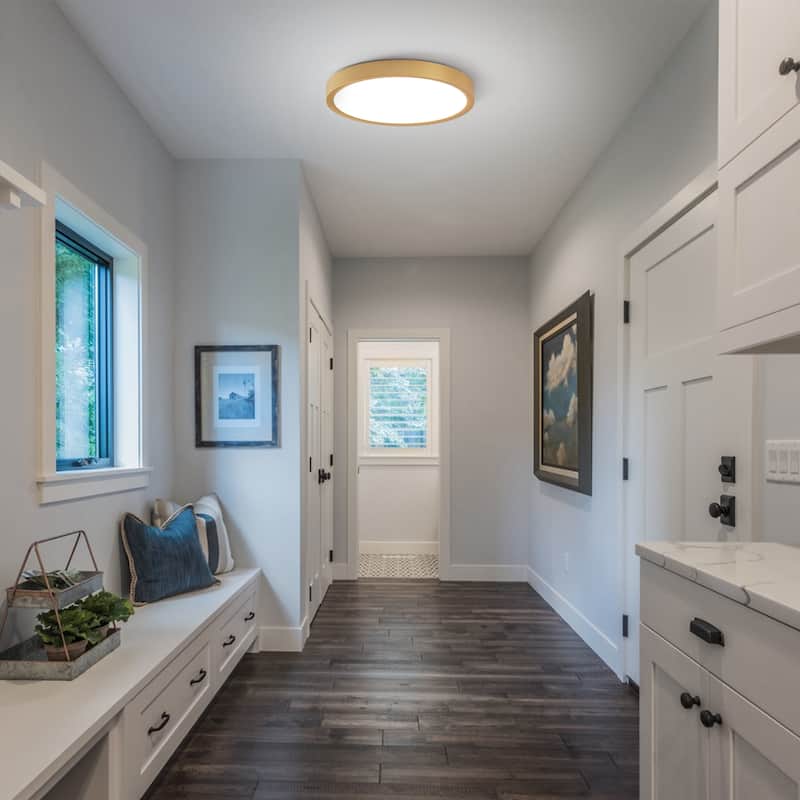 Modern 9.06-inch Round LED Flush Mount Ceiling Lighting for Hallway Bedroom