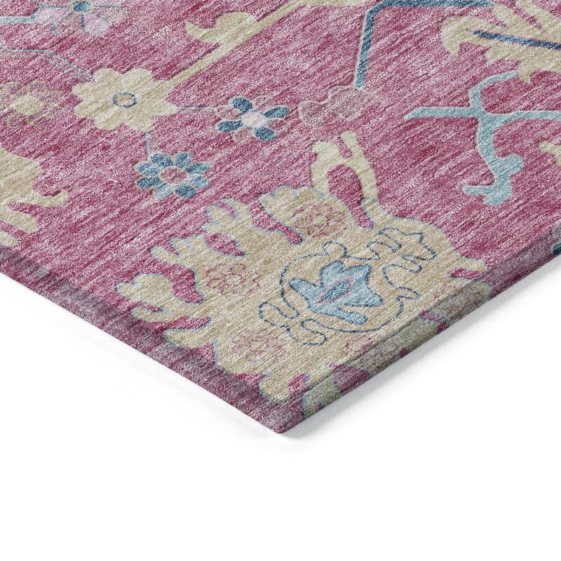 Machine Washable Indoor/ Outdoor Causal Traditional Chantille Rug