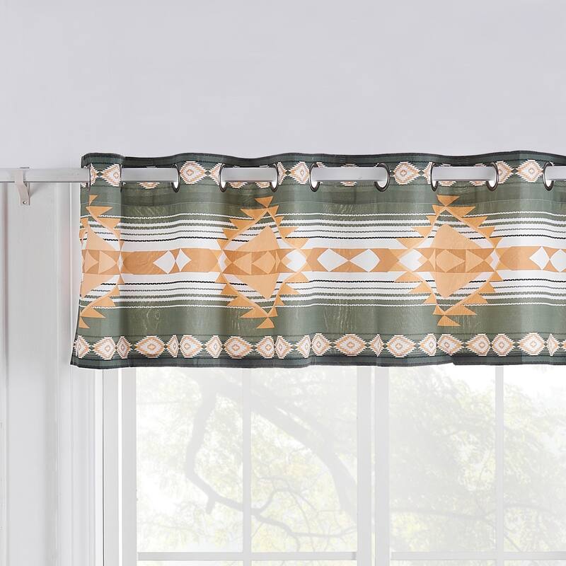 Greenland Home Fashions Zuma Grommet Top Valance - 84 W x 16 L