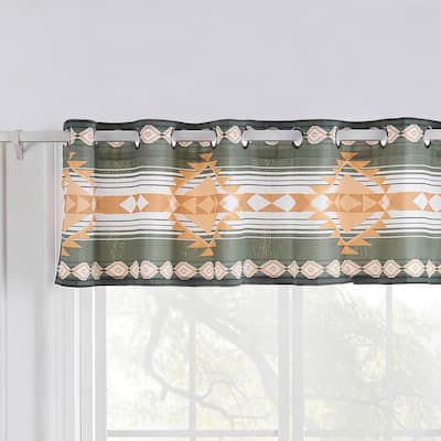 Greenland Home Fashions Zuma Grommet Top Valance - 84 W x 16 L