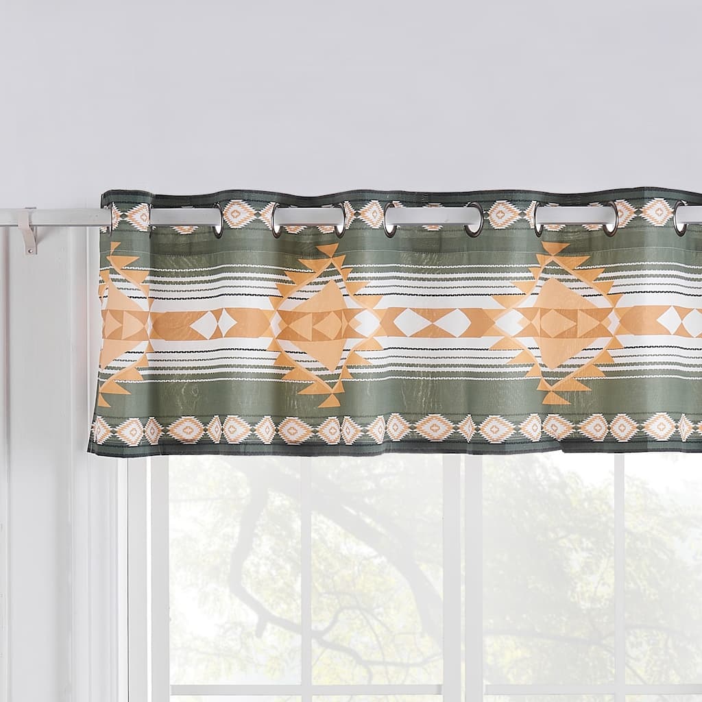 Greenland Home Fashions Zuma Grommet Top Valance - 84 W x 16 L