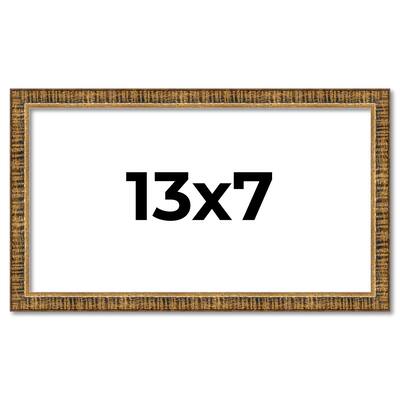 13x7 Frame Gold Solid Wood Picture Frame - Complete Modern Photo Frame