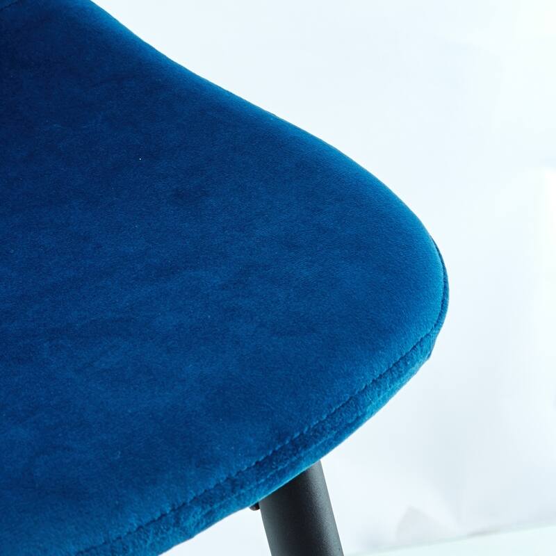 2 Pack Velvet Bar Stools, Counter Height Metal Legs Footrests