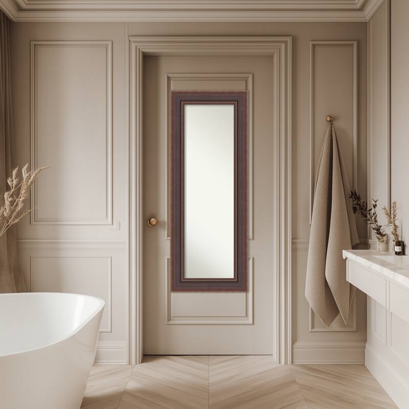 Moab Non-Beveled Framed Full-Length On the Door Mirror - Moab Brown Bronze - 22 x 56 in