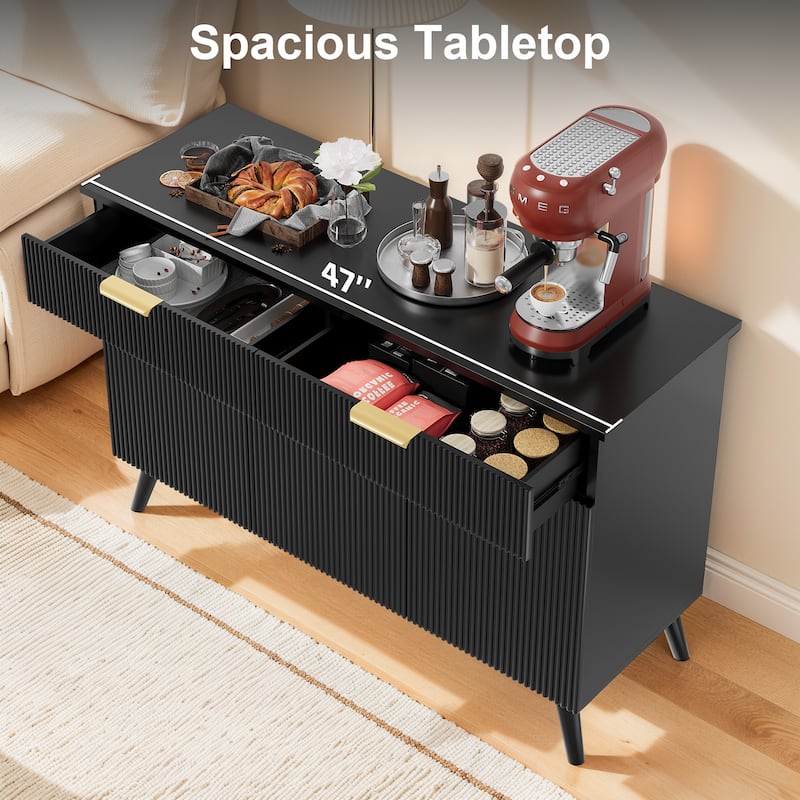 Pocassy 47-Inch Buffet Cabinet with Storage