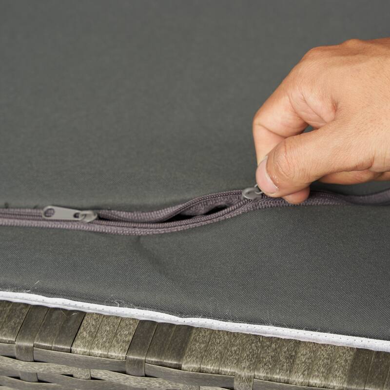 113 Gallon Wicker Patio Deck Boxes with Lid