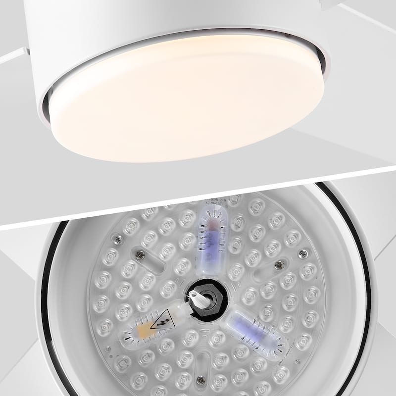 44 In Intergrated LED Ceiling Fan with Black ABS Blade
