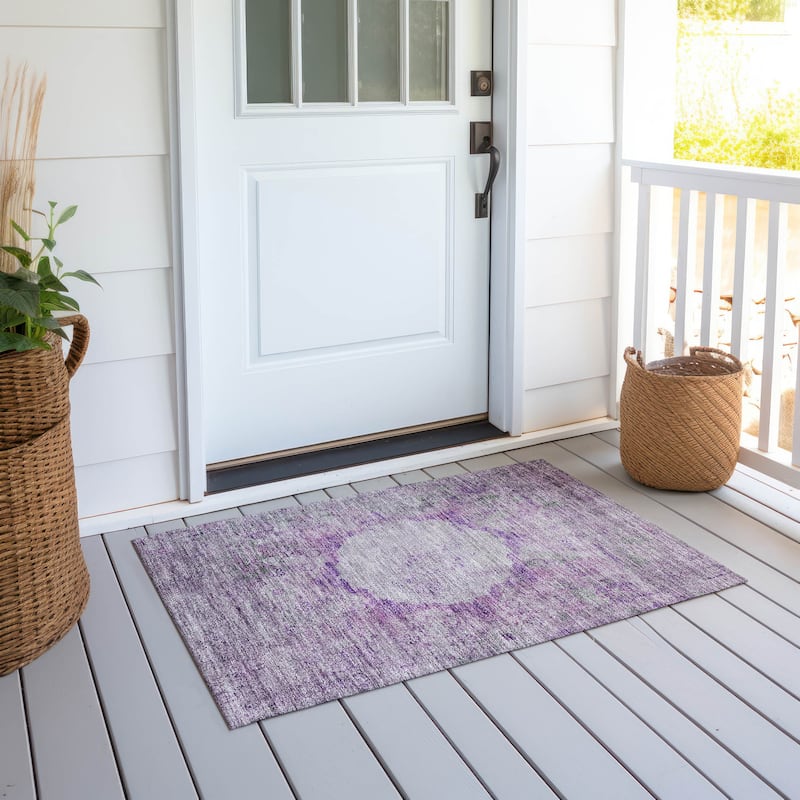 Machine Washable Indoor/ Outdoor Chantille Vintage Traditional Rug