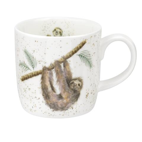 Royal Worcester Wrendale Designs Hanging Around 14 Ounce Mug - Sloth - 14 Ounces