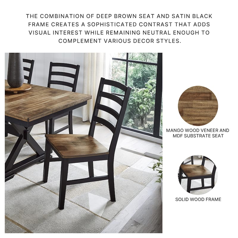 Signature Design by Ashley Wildenauer Brown/Black Dining Chair - 19" W x 23.25" D x 39" H