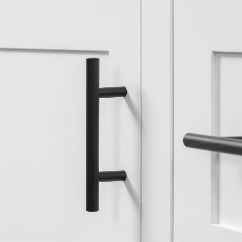 30'' Bathroom Vanity with Ceramic Sink, Freestanding Bathroom Vanity Cabinet with 3 Drawers, 1 Soft Close Door and Storage Rack