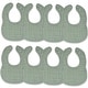 preview thumbnail 27 of 60, Muslin Cotton Baby Bibs Adjustable Size with Easy Snaps by Comfy Cubs Fern - Pack of 8