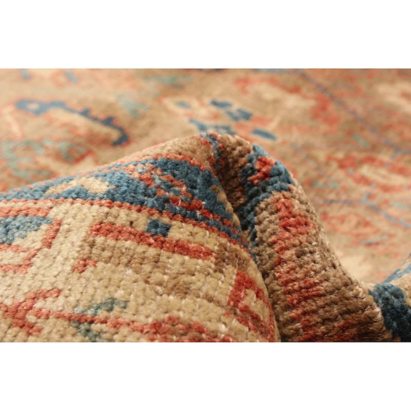 ECARPETGALLERY Hand-knotted Andelz Light Brown Wool Rug - 4' 1" x 10' 10"