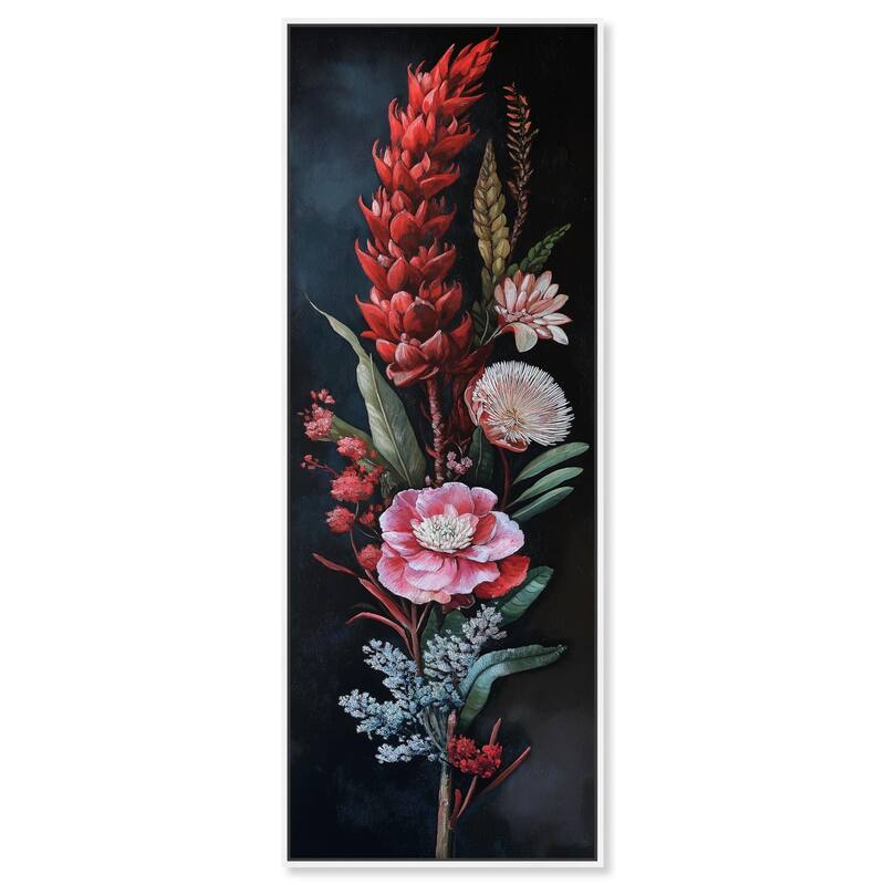 Botanical Rhapsody I Panoramic Canvas by Art Remedy - White - 20" x 54"