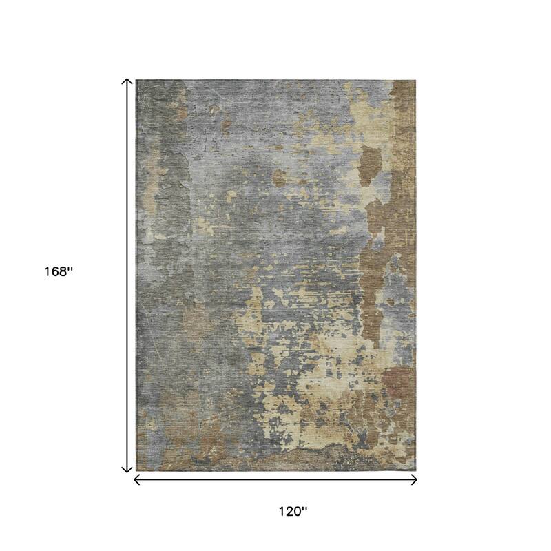 HomeRoots Abstract Transitional Rectangle Outdoor Rug