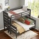 preview thumbnail 1 of 10, Detachable Design Bunk Bed with Safety Guaranteed, Twin XL over Queen Grey