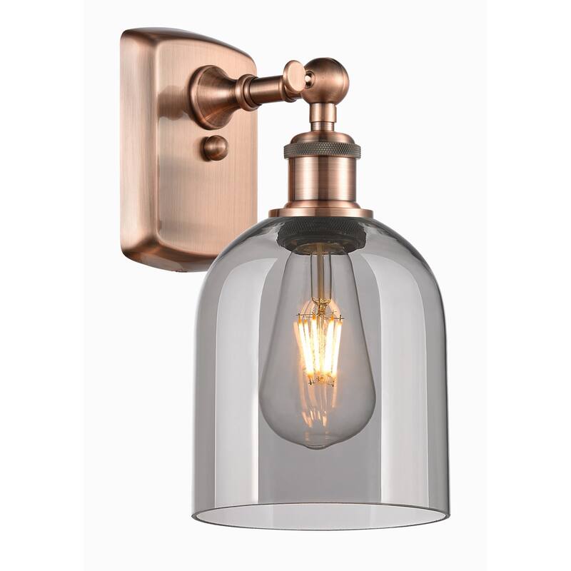 Innovations Lighting 516-1W-11-6 Bella Sconce Bella 11" Tall Wall - Antique Copper / Light Smoke