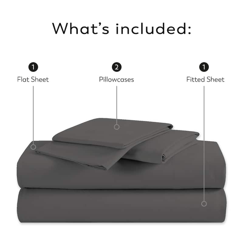 Purity Home 400TC 100% Cotton Super Soft Silky Sateen Sheet Set
