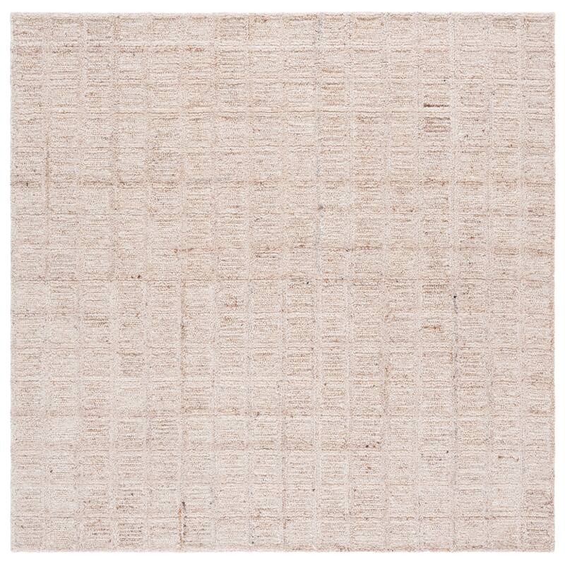 SAFAVIEH Handmade Pine Jaylin Wool Rug - 6' Square - Beige/Brown