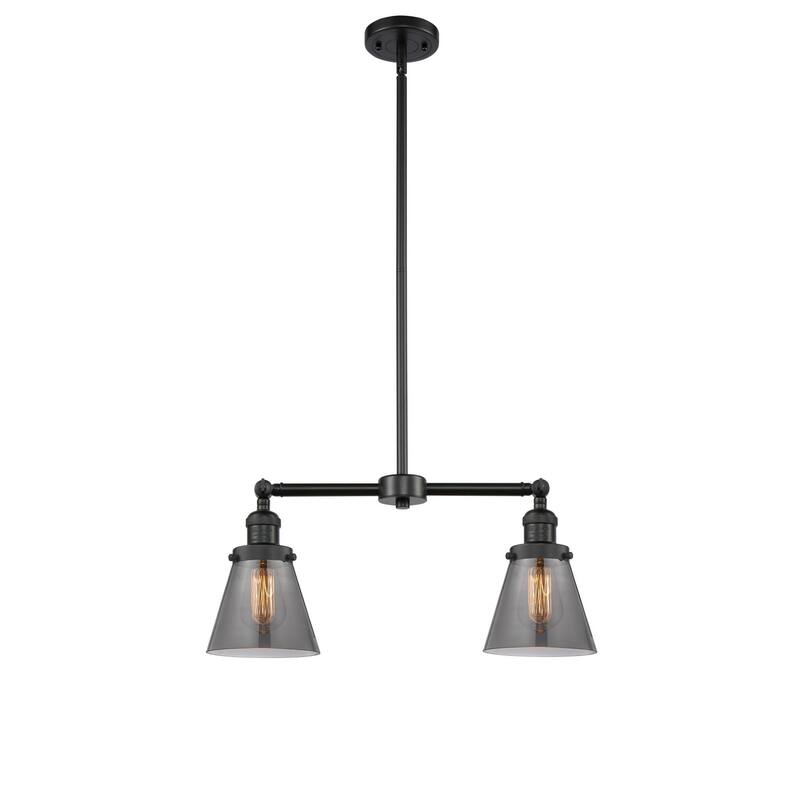 Innovations Lighting Small Cone 2 Light 21" Wide Linear Chandelier