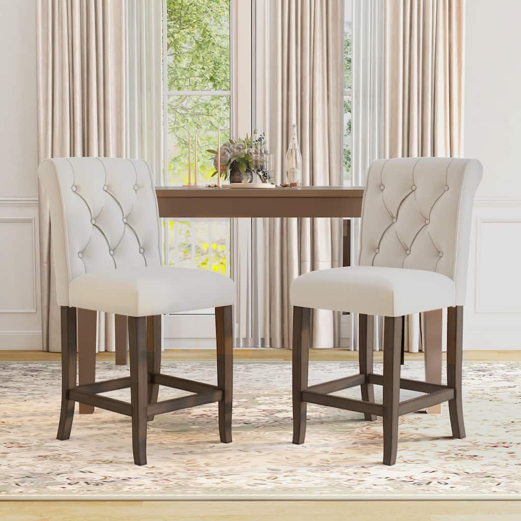 Sheila Rustic Chenille Counter Height Chair (Set of 2) by Furniture of America