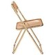 preview thumbnail 48 of 61, LeisureMod Lawrence Acrylic Folding Chair W/ Gold Metal Frame - 30"