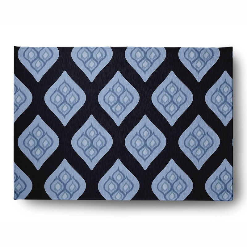 Olgee Bold Pattern Soft Chenille Rug - 5' x 7' - Navy