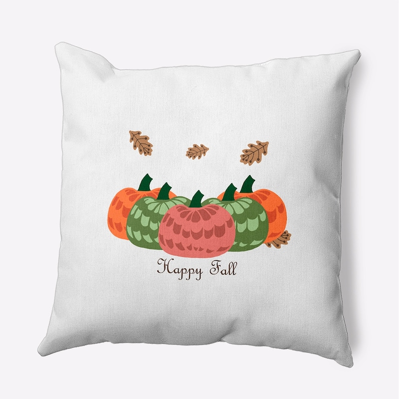 Happy Fall Pumpkins Accent Pillow - Coral - 20" x 20"