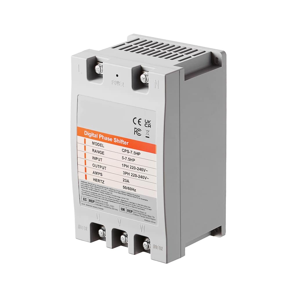 3 Phase Converter- Single Phase to 3 Phase Converter, Digital Phase Shifter for Residential & Light Commercial Use