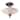 Elk Home Restoration Dark Silver With White Glass 3 Light Semi Flush - 12 in. Wide