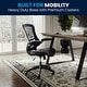 preview thumbnail 31 of 44, Mid-Back Mesh Swivel Ergonomic Task Office Chair with Flip-Up Arms